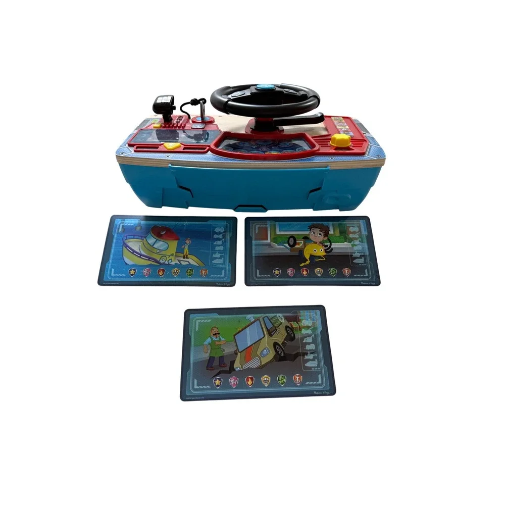 Melissa & Doug PAW Patrol Rescue Mission Wooden Dashboard Toddler Blue Red Toy